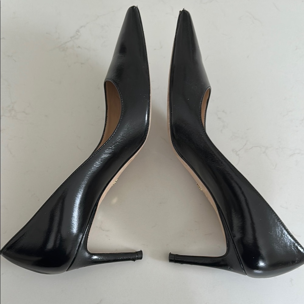Stuart Weitzman 75mm Pointed Toe Pump - Black Kid - Size 38/7.5 - Picture 2 of 14